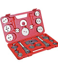 Brake Caliper Piston Press Tool Kit For Disc Brakes, 22 Piece Caliper Compressor Set For Brake Pad Replacement, in red case