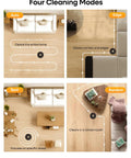 Robot Vacuum And Mop Combo With 5000Pa Suction, 180 Minutes Runtime, App And Alexa Control showing four cleaning modes