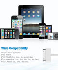 Old School 30 Pin USB Charging Cable 4.0ft 2 In 1 Sync And Charge Cord For iPhone iPad iPod Touch 3G 3GS 4 4S Nano White Copper Core For Fast Data Transfer, 30-pin connector