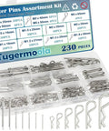 Cotter Pin Assortment Kit With 230 Pieces In 13 Sizes 304 Stainless Steel R Shaped Cotter Pins And Hairpin Split Pin Fasteners Clips For Your Toolbox Or DIY Projects OLA016