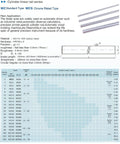 CHUANGNENG 3x600mm linear rails with 12mm shafts; chrome-plated rails shown with a diagram and data chart
