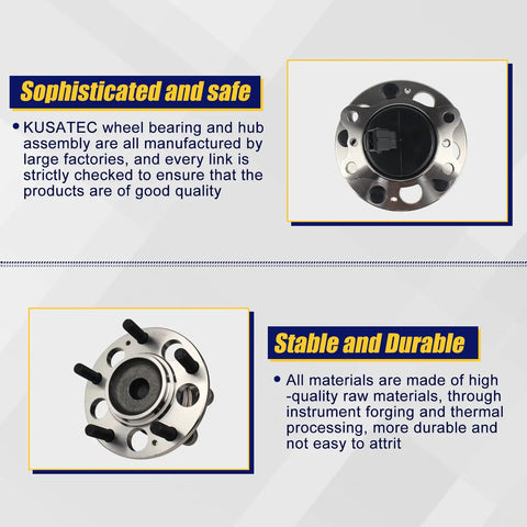 Fresh Rear Wheel Bearing And Hub Assembly Direct Fit For 2014 To 2019 Kia Soul And Soul EV Models, top view showing quality materials.