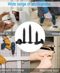 420 Piece Self Tapping Wood Screw Kit With 13 Sizes M2 M3 M4 Phillips Truss Wafer Pan Head Screws In Black Carbon Steel