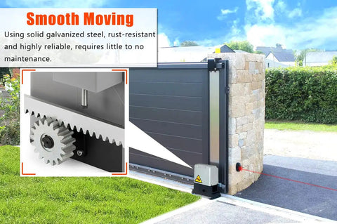 Heavy Duty 1800lb Automatic Sliding Gate Opener With 370W Copper Motor 40ft Gate Capacity showing smooth gear mechanics