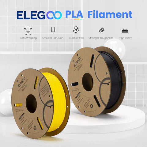 Premium Beige PLA 3D Printer Filament 1.75mm 1KG spools in yellow and black for smooth extrusion and high-quality prints.