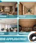 VIAPUICE MR16 GU10 Recessed Light Trim 2.6" Aperture with Spring Clip 2 Pcs in various indoor settings.