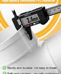 No Mess Automatic Chicken Feeder Designed To Slash Feed Costs Thickened PVC demonstrating 2.4mm thickness for durability and safety.