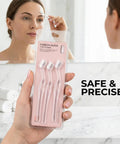 3 Pack Precision Face Razor For Women With Secure Grip Bangin Sharp Stainless Micro Blades; compact razors in clear packaging, for precise eyebrow shaping.