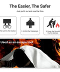 Emergency Fire Blanket Set Two Pack Flame Retardant Fiberglass Fabric With Inner Fire Retardant Film High Temp Shield UL SGS Certified Fire Safety Cloth demonstration.