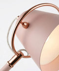 Close-up of Zoey LED Floor Lamp With Built In Dimmer Flexible Stand Up Task Light For Puzzles Crafting Sewing And Reading Ultra Bright 1200 Lumen in pastel pink.