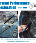 2PCS Windshield Wiper Linkage Clip And Bushings Set example showing wipers fixed on windshield for a reliable assembly