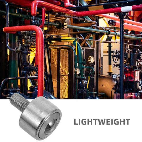Heavy Duty Ball Transfer Roller Bearings With M12 Thread Stem Solid Steel Construction Two Pack Delivering Built Tough Precision For Smooth Industrial Machine And Assembly Gear