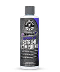 Bottle of Insynchro Supreme Extreme Compound Ultra Heavy Cut For Deep Scratches, Swirls, And Severe Oxidation, 16 fl oz size.