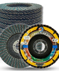 Industrial Jumbo Flap Disc 4 1/2 x 7/8 Inch 36 Grit Zirconia Alumina for Angle Grinder Aggressive Cut Type 27
