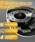 Heavy Duty RTV Gasket Sealant And High Temp Black Silicone Adhesive For Gearboxes Axles Pumps Superchargers provides sealing on a gearbox.