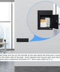Through-The-Wall Drop Box Deposit Safe With Lock, Built-To-Last Beefy Heavy-Duty Steel Mailbox showcasing open door with mail inside