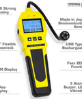 Sewer Gas Leak Detector Pro Grade With 20 Year Japanese Sensor, includes adjustable audio visual and vibration alarms.