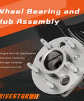 Rear Wheel Hub & Bearing Assembly Pair for Buick LeSabre/Lucerne/Park Avenue/Riviera, Cadillac DeVille/Eldorado/Seville/Allante, Pontiac Bonneville/Grand Am, Olds Aurora with ABS