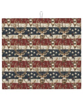Wood Grain Deer Print Microfiber Dish Drying Mat For Kitchen Countertop, Ultra Absorbent And Machine Washable, 16x18 inches