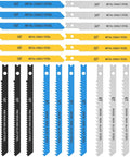 Badass 24 Piece Jigsaw Blade Set Built Tough With High Carbon Steel Assorted U Shank Saw Blades Insanely Fast Cutting Through wood, metal, and plastic.