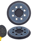 Huge Pack Of 5 Inch Nylon Sanding Discs For DWE64233 Sander With Hook And Loop Backing, showing round pads for sanding.