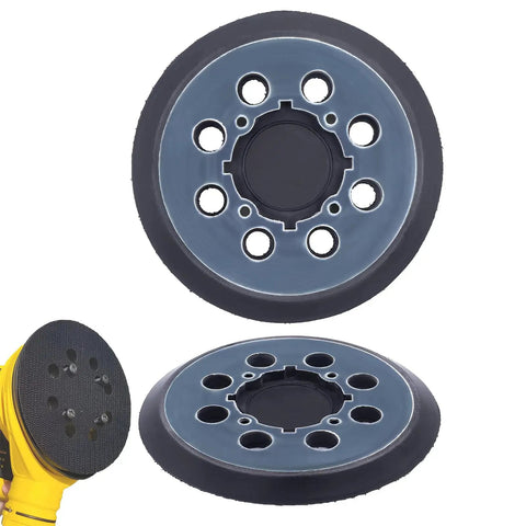 Huge Pack Of 5 Inch Nylon Sanding Discs For DWE64233 Sander With Hook And Loop Backing, showing round pads for sanding.