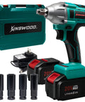 20V Cordless Impact Wrench One Half Inch Drive With Brushless Motor, 320 Ft Lbs Torque, Dual Battery Pack And Fast Charger