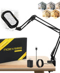 10X Lighted Desk Magnifier With Swing Arm Lamp Pro Grade Ultra Long 3 Section Arm Rectangle Head Five Color Modes