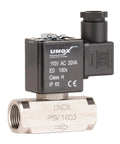 Workhorse Three Eighths Inch NPT Electric Solenoid Valve 110V AC Stainless Steel 316 Normally Closed, 0 to 232 PSI