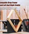 Pro Grade Right Angle Spline Jig For Tablesaw And Router Table, Adjustable Corner Dovetail Jig with wooden frame in use