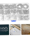 Stainless Steel External Circlip Assortment Kit E Type Retaining Rings for Shafts Gears and Bearings, Reliable Fastening