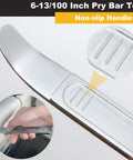 Non-slip handle of 4140 Pry Tool Kit For Car Trim Removal, close-up of aircraft-grade steel, used for door panel removal