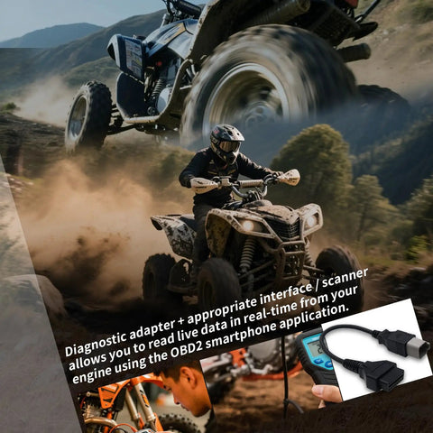 ATV using Six Pin To OBD2 CAN Diagnostic Tool Cable Adapter For BRP Can Am Motorcycles ATVs UTVs And Bikes with scanner.
