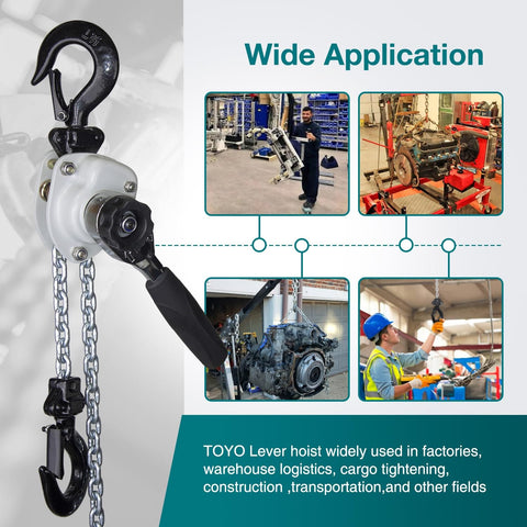 Mini Chain Hoist 550 Pound Portable Lever Hoist 10ft 1/4 Ton Mini Puller With 3M Chain Hoist And 2 Heavy Duty Hooks applications