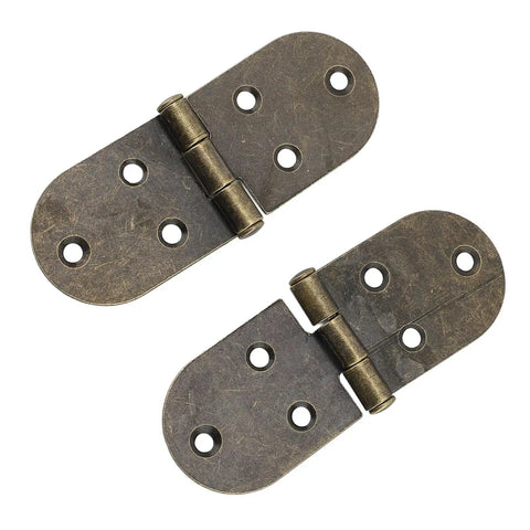 180 Degree Folding Flush Hinge Set For Heavy Duty Furniture And Sewing Machines Bronze Finish Flip Top Hinges Durable Iron