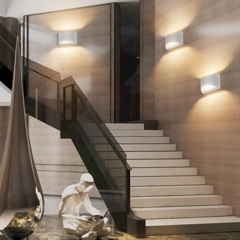 Aluminum Modern Indoor LED Wall Sconce Up And Down Mount Light For Living Room Bedroom Hallway Corridor Warm White 3000K