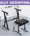 Heavy Duty Keyboard Stand And Adjustable Bench Set For 54-88 Key Pianos Portable Digital Piano Stand With Built In Seat