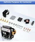 One Pole Twenty Four Volt AC Contactor For Heat Pumps And Condensers with components and terminals displayed.