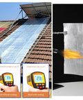 Heavy Duty Waterproof Roof Patch Seal Tape Self Adhesive Polymer Membrane used on sloped roof with temperature gauge readings.