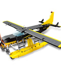 Epic Seaplane Building Block Set 739 Pieces For Teens And Builders Airplane Model Kit with yellow and black floatplane design
