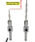 Eleven Sixty Fourth Inch Tungsten Carbide Tipped Countersink Drill Bit For Wood With Wide Flute and Hex Key