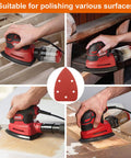 Detail Sander Sandpaper Set 140x100mm 180 To 1000 Grits With Hook And Loop Backing 5 Hole Design For Palm Sanders 70 Sheets