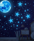 1088 Piece Glow In The Dark Stars And Moon Wall Decals Kit For Kids Room Ceiling Night Sky Decor Bright Long Lasting Glow