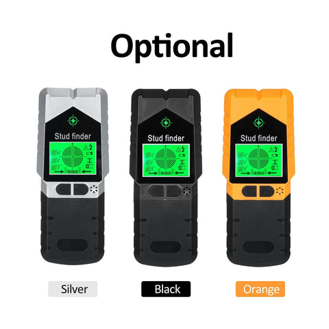 Stud Finder Wall Scanner 6 In Stud Detector With Lcd Display Alarm Magnet For Wood Metal Ac Wire Detection In Wall Installation (Orange) in silver, black, and orange colors.