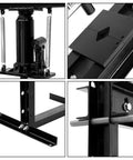 Close-up details of 6-Ton Hydraulic Shop Press With Adjustable Working Table And H-Frame, showing springs and components.