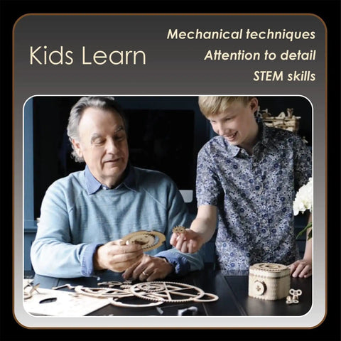 3D Wooden Gear Clock Kit For Teens And Adults Snap Together Mechanical Clock With Moving Gears No Glue Or Tools Needed Dope Hands On Build About 13 Inches Tall