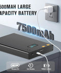 Beast Mini Spot Welder Kit With 7500mAh Battery showing Type-C charging and LCD on desk