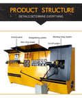Heavy Duty CNC Rebar Bender Built Different Steel Reinforcement Tool For Construction Sites, showing control panel and bending systems.