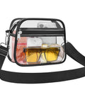 Stadium Ready Clear Bag With Adjustable Strap For Concerts Festivals And Game Day See Through PVC Purses That Fit Phone Wallet Sunglasses