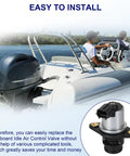 Boat on water highlighting Plug And Play Idle Air Control Valve For Mercury Mercruiser Outboard Four Stroke Engines